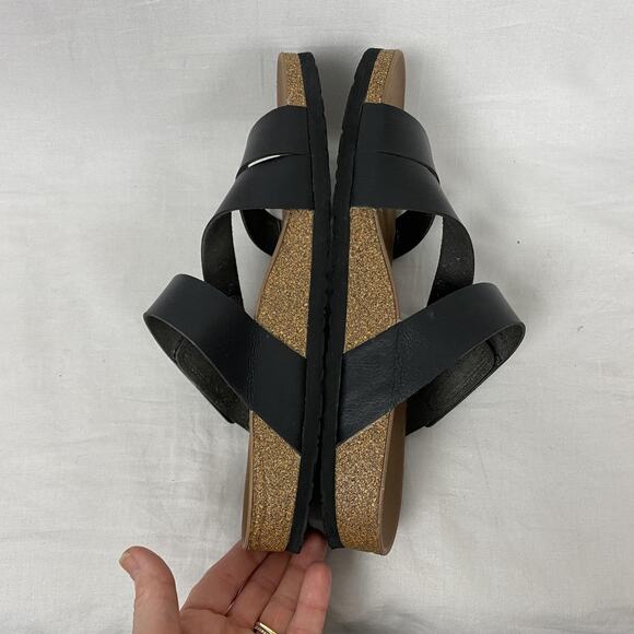 Skechers Arch Comfort Sandals Womens 9 Black Strappy Slip On Slide Eva Sole - Picture 9 of 14